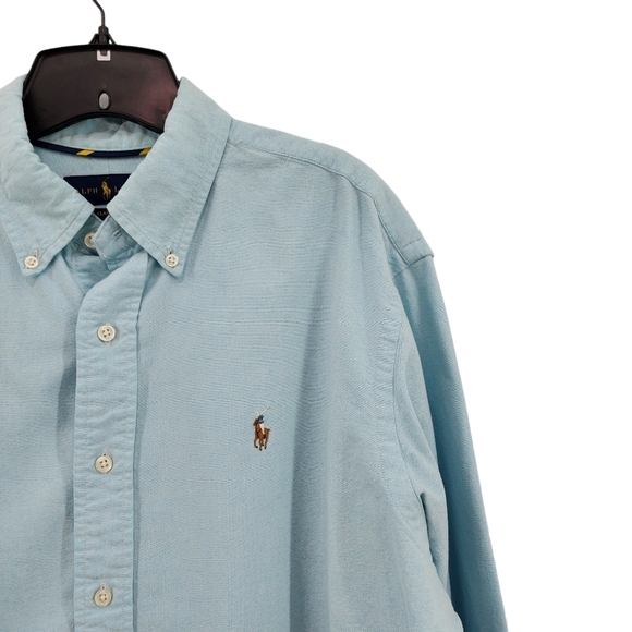 Ralph Lauren Men's 100% Cotton Classic Fit Long Sleeves Dress Shirt - L - Picture 2 of 6